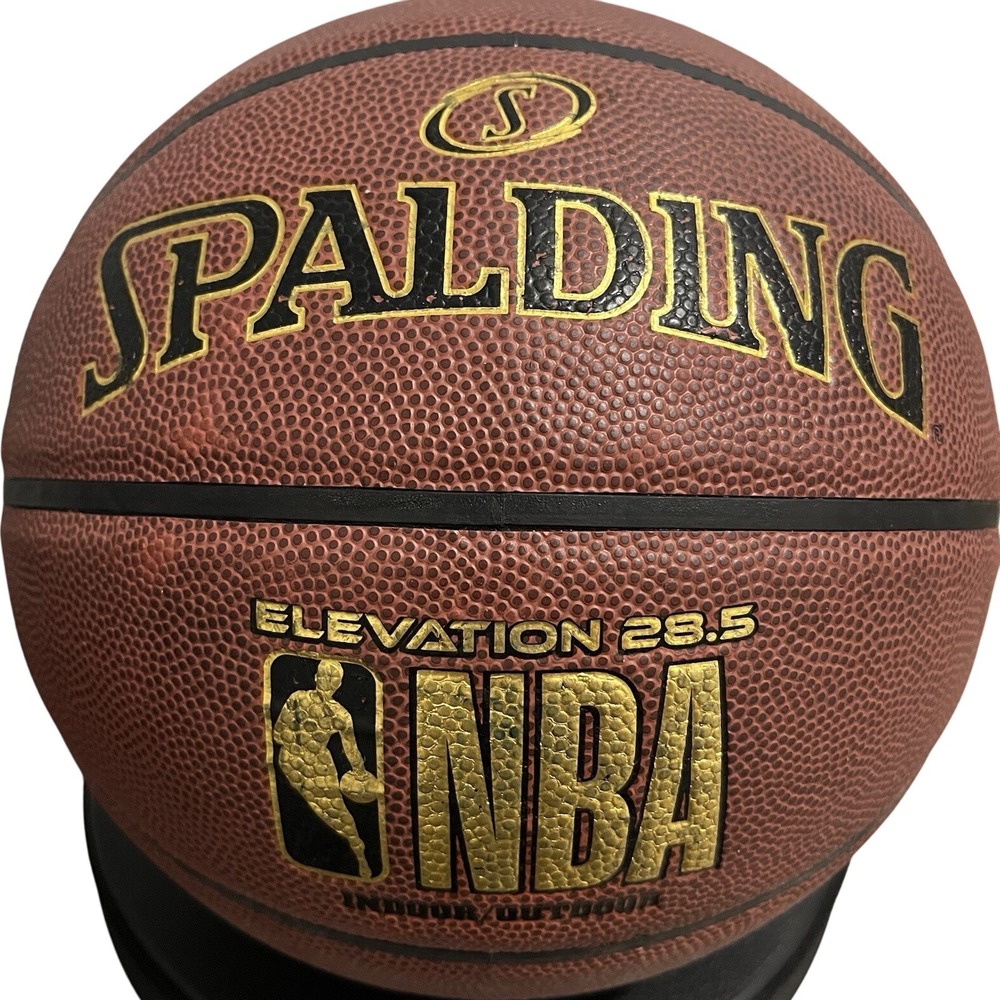 Spalding Gold Elevation 28.5 NBA Basketball Sports Ball Collectible Limited